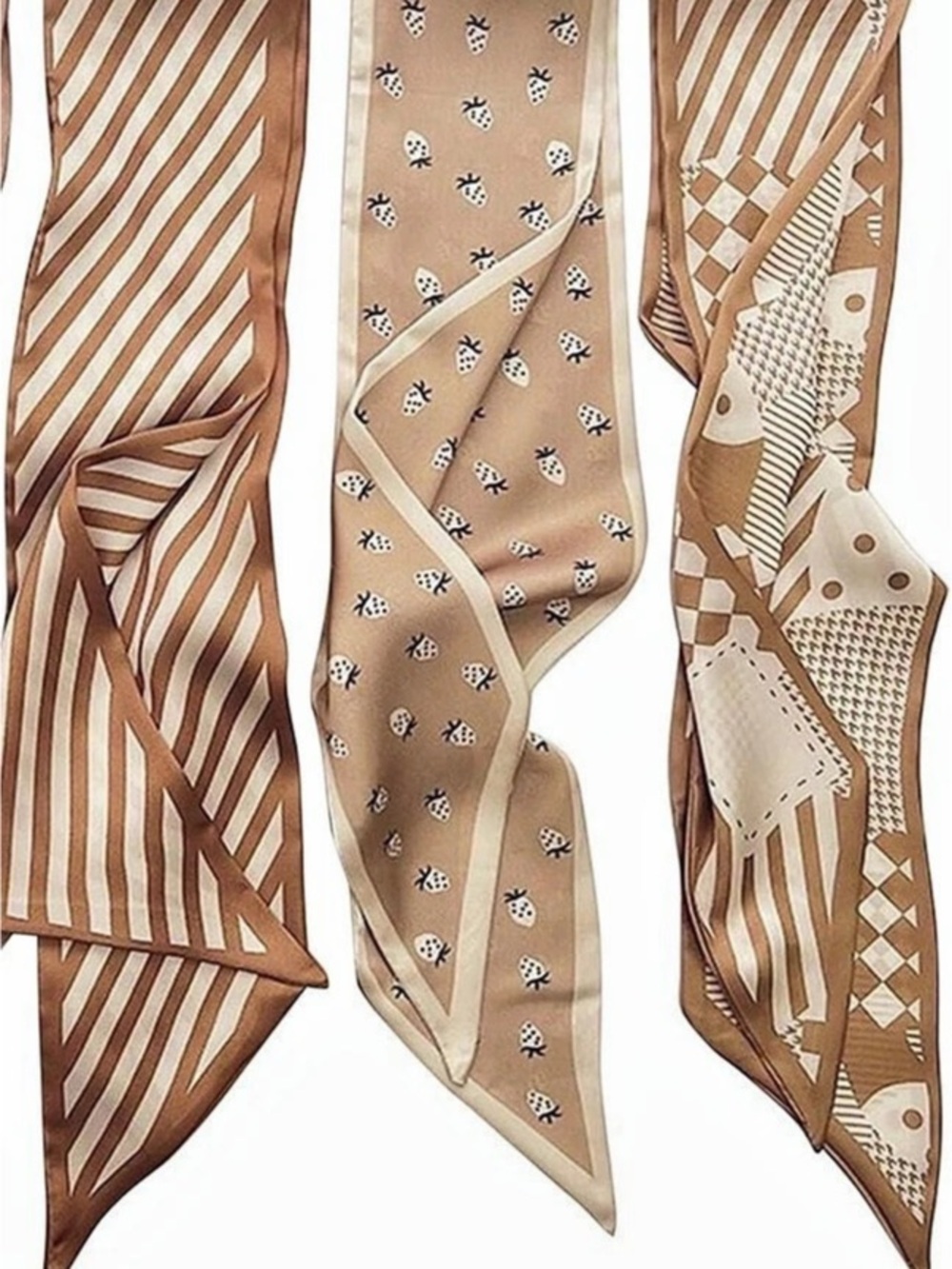 Brown & Cream Printed Scarf